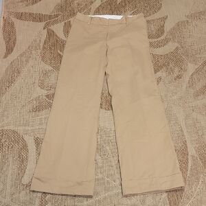 GAP Tan Trousers - Wide Leg Cuffed Y2K Size 8
